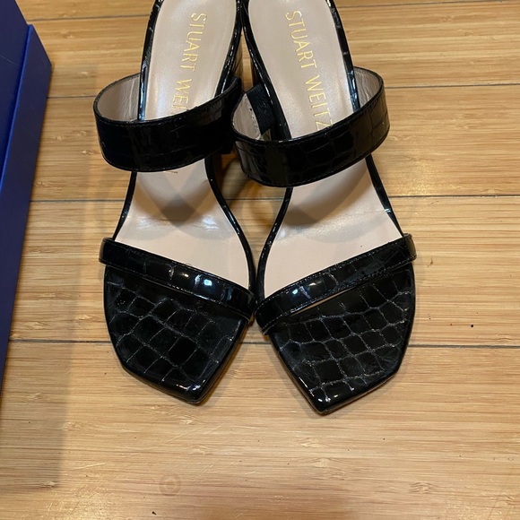 Stuart Weitzman Olive 72 croc leather slide - Picture 6 of 8